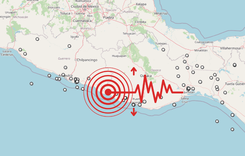 &nbsp;Sismo en Oaxaca. ESPECIAL / SSN