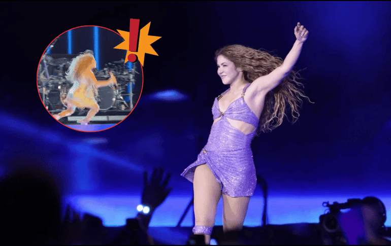 Shakira se cae en pleno escenario y se viraliza en redes. EFE / ARCHIVO / ESPECIAL / TIKTOK