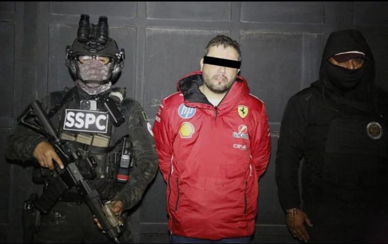 A Diego Rivera y dos cómplices también se les ratificó la prisión preventiva oficiosa; enfrentarán su proceso en la cárcel. EFE/ Secretaria Seguridad y Protección Ciudadana de México