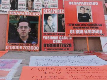 Más de 200 fichas con rostros de personas sin localizar fueron colocadas en el centro de Culiacán ESPECIAL