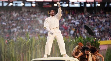 El show de Bad Bunny en el medio tiempo fue cuestionado por sectores conservadores. AP/ARCHIVO