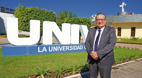 Francisco Ramírez Yáñez. El rector de la Universidad del Valle de Atemajac y presidente de ODUCAL,  durante la entrevista en la que abordó los avances académicos y sociales de la institución. EL INFORMADOR /J. Acosta