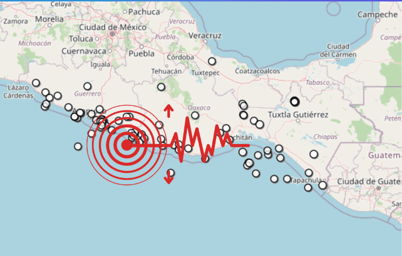 &nbsp;Sismos en Oaxaca. ESPECIAL / SSN