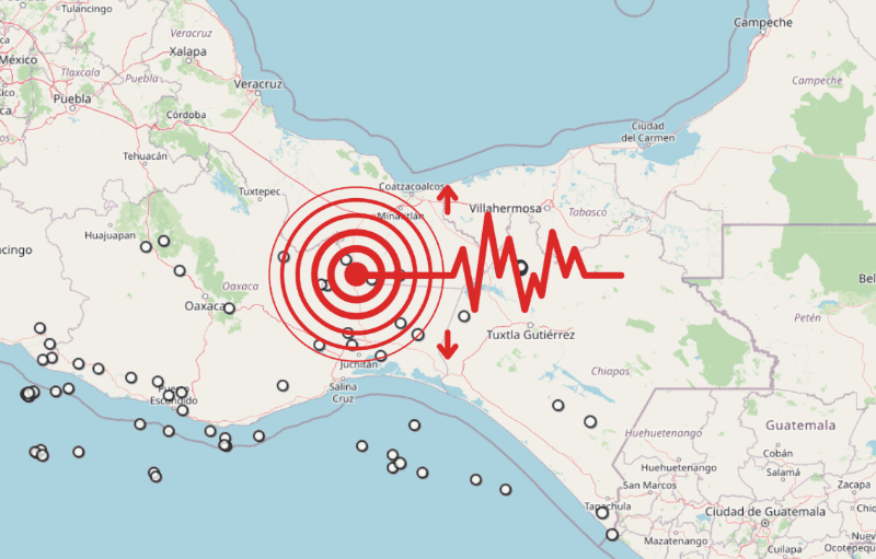 &nbsp;Sismo en Oaxaca. ESPECIAL / SSN