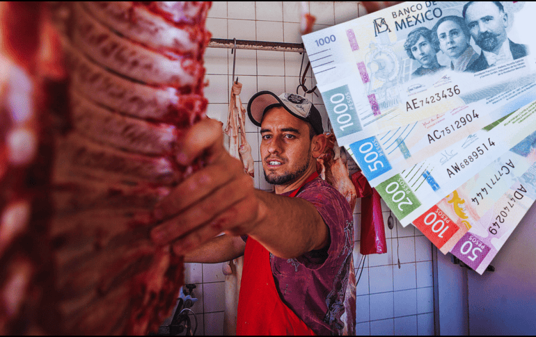 Los precios de la carne de res se incrementaron 16.5% en enero con respecto al mismo mes del año pasado, mientras el cerdo aumentó 3.6% y el pollo se abarató 1.4 por ciento. ESPECIAL / CANVA