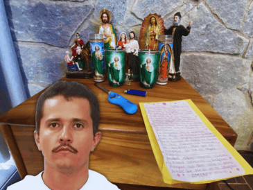 El lugar de "El Mencho" tenía abundantes figuras religiosas que formaban altares religiosos a San Judas Tadeo, la Virgen de Guadalupe, San Chárbel. SUN / ARCHIVO