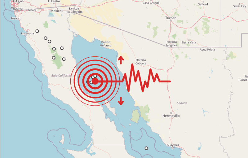 Sismo en Baja California. ESPECIAL / SSN&nbsp;