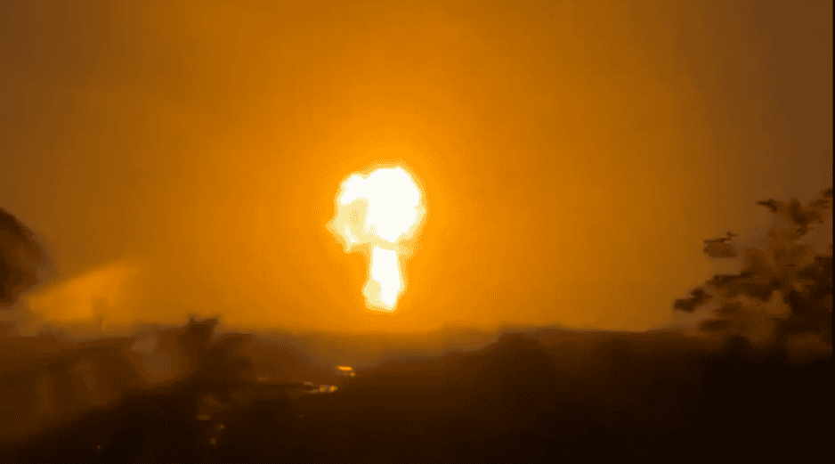 Aunque en la zona hay viviendas cercanas al punto de la emergencia de manera preliminar no se registran heridos. X/@EL TIEMPO