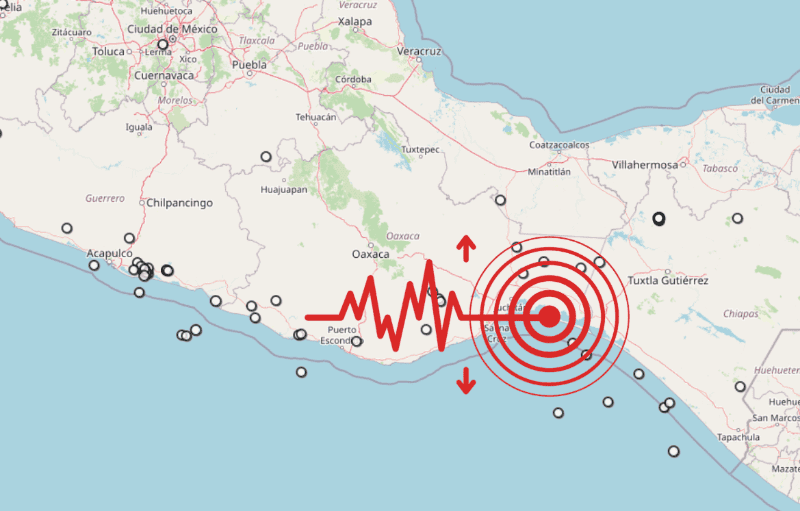 &nbsp;Sismo en Oaxaca. ESPECIAL / SSN