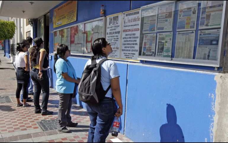 Esta semana, el Instituto Nacional de Estadística y Geografía realizó la publicación con estos datos sobre desemplo en México. EL INFORMADOR / ARCHIVO