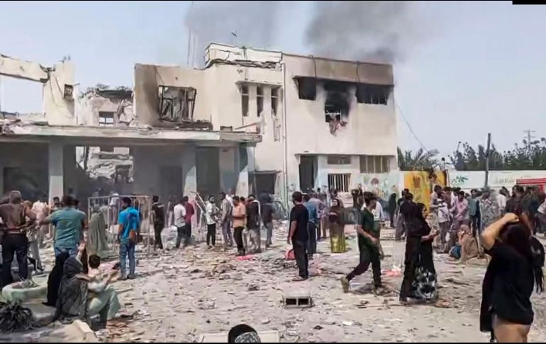 Captura del video de los momentos posteriores al bombardeo en la ciudad de Minab. EFE/MEHR
