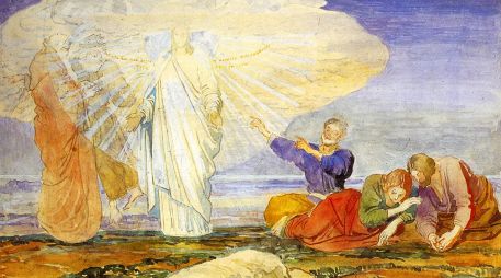 «Su rostro se puso resplandeciente como el sol y sus vestiduras se volvieron blancas como la nieve. De pronto aparecieron ante ellos Moisés y Elías, conversando con Jesús». WIKIPEDIA/«Transfiguración», de Alexander Ivanov