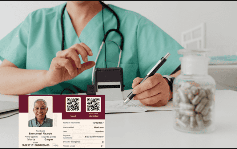 Esta credencial permitirá el acceso a servicios del IMSS, ISSSTE, IMSS-Bienestar, institutos nacionales de salud, servicios médicos de Pemex y de las Fuerzas Armadas. CANVA