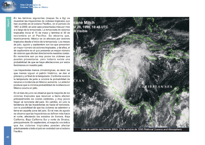Atlas climatológico de ciclones tropicales en México / Cenapred