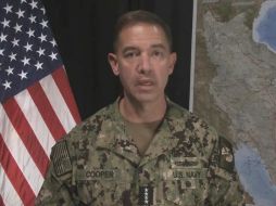 El almirante Cooper indicó que el Ejército ha realizado ataques masivos con drones de la fuerza de tarea 