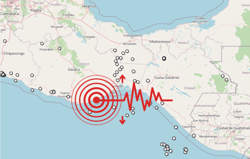 &nbsp;Sismo en Oaxaca. ESPECIAL / SSN