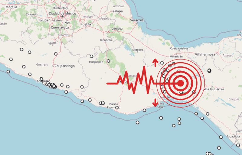 &nbsp;Sismo en Oaxaca. ESPECIAL / SSN