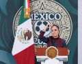 Sheinbaum apuntó a que el Mundial, será uno muy "pacífico y donde los visitantes vendrán a divertirse". EFE/M. Guzmán