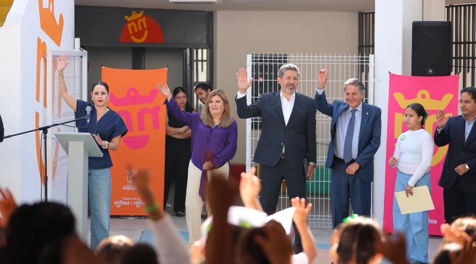 Frangie indicó que, dentro de estos centros, los niños podrán regularizarse de forma gratuita en diferentes materias. ESPECIAL/Gobierno de Zapopan