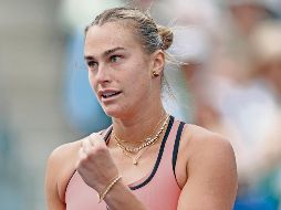 La bielorrusa celebró su partido número 100 como número uno del mundo. AFP/H. How