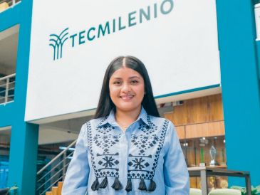 Una estudiante beneficiaria del programa Legado cursa su carrera universitaria con beca. ESPECIAL