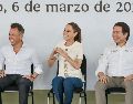 Pablo Lemus y Claudia Sheinbaum, durante la gira presidencial en Jalisco, donde se detalló el plan de seguridad rumbo al Mundial 2026 y se presentaron estadísticas sobre la baja en la incidencia delictiva en Jalisco, entre otras actividades. EL INFORMADOR/ A. Navarro