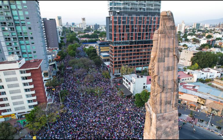 De acuerdo con las autoridades, se espera la participación de al menos 50 mil asistentes a las manifestaciones del 8M en Guadalajara. EL INFORMADOR/ARCHIVO