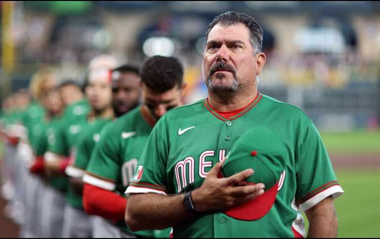 Gil destacó en rueda de prensa la entrega que han tenido y el desempeño que han logrado sus jugadores en el diamante. X/ @MexicoBeis.