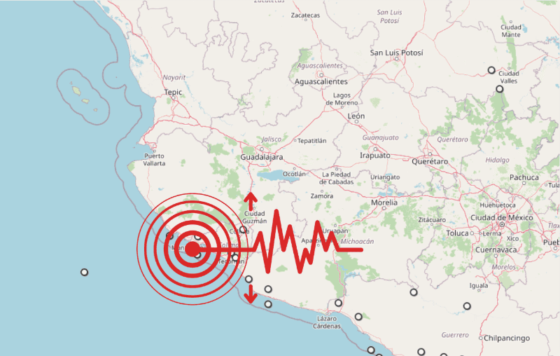 &nbsp;Sismo en Jalisco. ESPECIAL / SSN