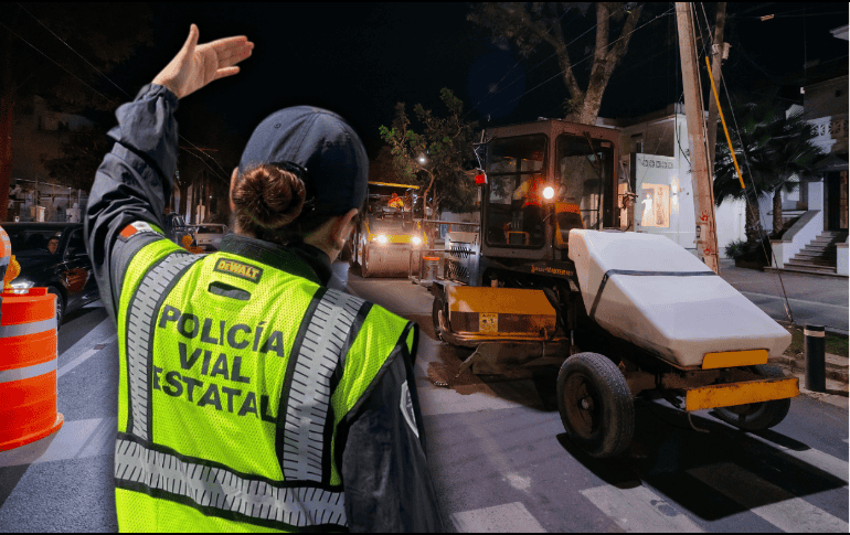 De acuerdo con las autoridades, no se cerrarán completamente las vías y los trabajos se harán únicamente por la noche. ESPECIAL/Gobierno de Guadalajara/Policía Vial Jalisco