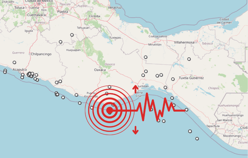 &nbsp;Sismos en Oaxaca. ESPECIAL / SSN