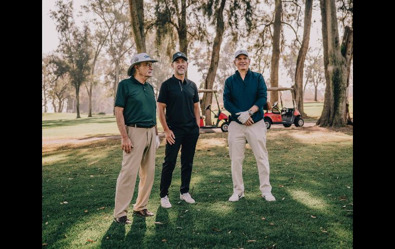 Héctor Quirarte, Jaime Flores y Francisco Sierra. GENTE BIEN JALISCO / 8° Torneo de golf anual KIVA