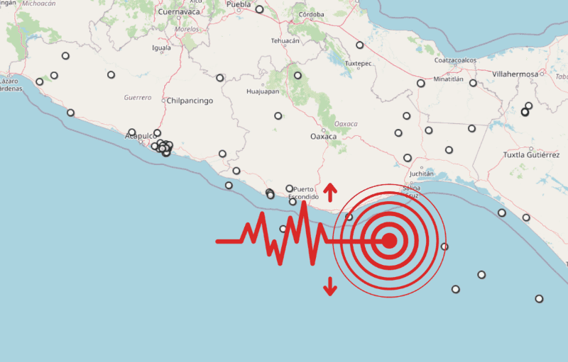 &nbsp;Sismo en Oaxaca. ESPECIAL / SSN