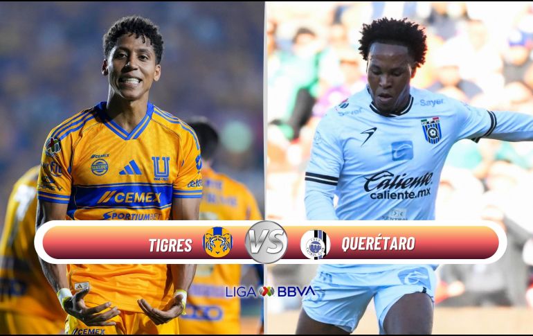 El duelo entre Tigres y Querétaro se disputará este domingo como parte de la Jornada 11 del torneo Clausura 2026 de la Liga MX. ESPECIAL / IMAGO7 y CANVA