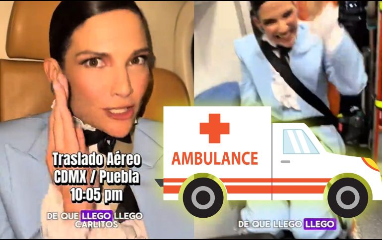 Así fue el viaje de Natalia Jiménez para alcanzar pastel en la fiesta de Carlos Rivera. ESPECIAL / TIKTOK natalijimenezoficial