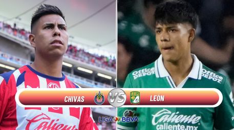 Chivas se mantiene en la parte alta de la tabla, mientras que León busca mejorar su posición y acercarse a zona de clasificación en el torneo. ESPECIAL / IMAGO7 y CANVA
