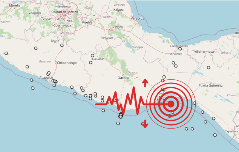 &nbsp;Sismo en Oaxaca. ESPECIAL / SSN