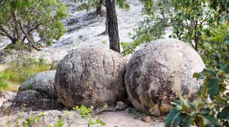 Hoy, este Bosque de Piedras Bola se posiciona como un destino imperdible para quienes buscan naturaleza, misterio y paisajes fuera de lo común, muy cerca de Guadalajara. ESPECIAL/ Facebook/ Gobierno de Ahualulco de Mercado