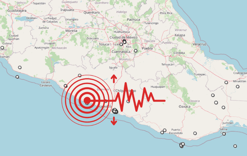 &nbsp;Sismo en Guerrero. ESPECIAL / SSN