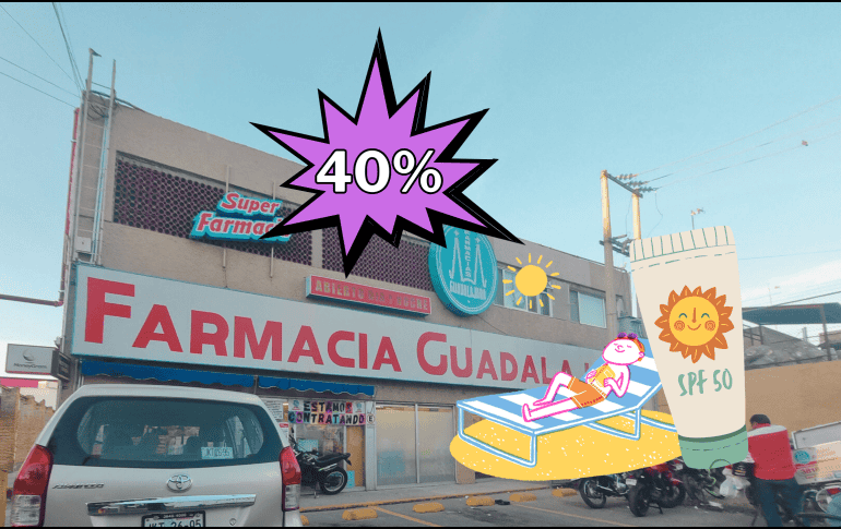 Bloqueador solar en 40 % de descuento HOY 19 de marzo en Farmacia Guadalajara