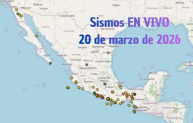 EN VIVO | Sismos en México | Viernes 20 de marzo. ESPECIAL / SSN