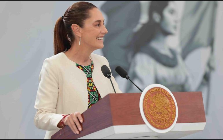 La Presidenta de México, Claudia Sheinbaum Pardo, encabeza su conferencia de prensa matutina desde Isla Mujeres, Quintana Roo. SUN/ Gobierno de México