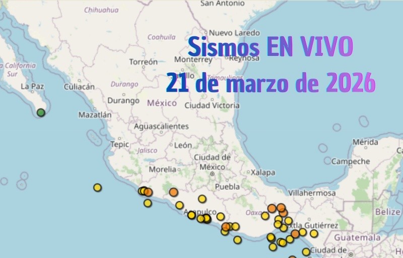 EN VIVO | Sismos en México | Sábado 21 de marzo. ESPECIAL / SSN