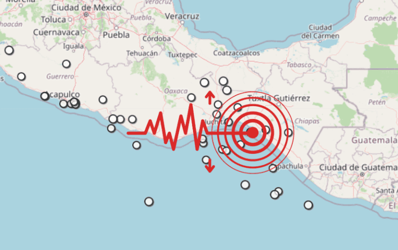 &nbsp;Sismo en Chiapas. ESPECIAL / SSN
