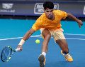 Carlos Alcaraz cayó este domingo por 6-3, 5-7, 6-4 contra Sebastian Korda, número 36 del mundo, en la tercera fase del torneo. EFE/ C. HERRERA-ULASHKEVICH.