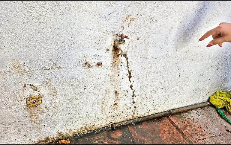 Agua turbia y con olor a drenaje brota de la llave en las viviendas de la ciudad, reflejando fallas en el sistema.  EL INFORMADOR/M. Hernández