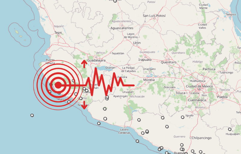 &nbsp;Sismo en Jalisco. ESPECIAL / SSN