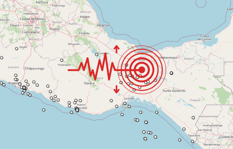 Sismo en Veracruz. ESPECIAL / SSN&nbsp;