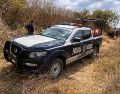 La patrulla fue abandonada en la localidad de San José en el municipio de Huichapan. ESPECIAL/Policía de El Arenal