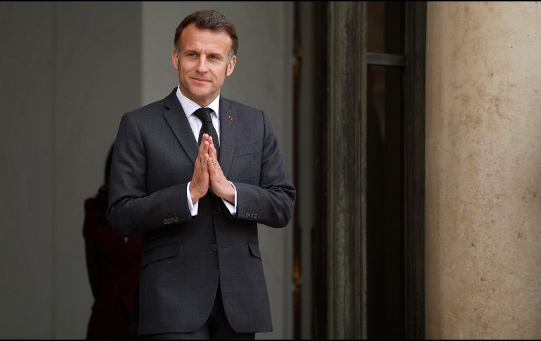 Emmanuel Macron también conversó con el presidente de Israel, Isaac Herzog, sobre la situación en Medio Oriente. EFE/Y. Valat